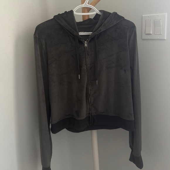 Aerie Size XL | Real Good Velour Zip Hoodie - Picture 2 of 6
